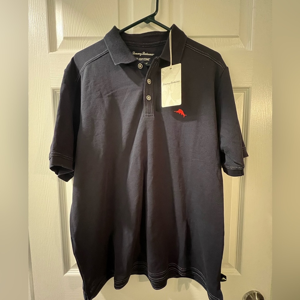 Men’s NWT Tommy Bahama Islandzone Polo Navy size Medium